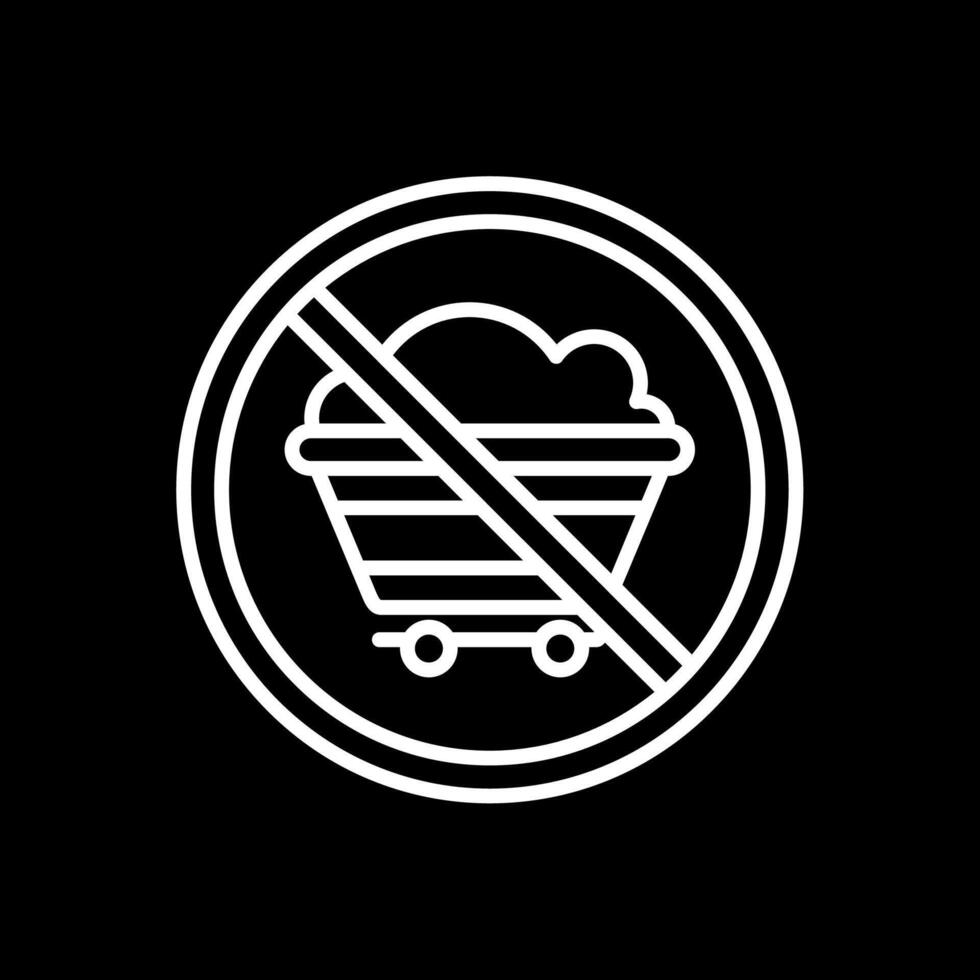 Prohibited Sign Line Inverted Icon Design vector
