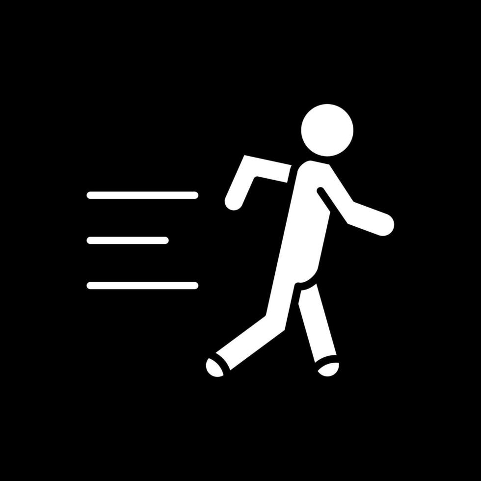 Jogging Glyph Inverted Icon Design vector