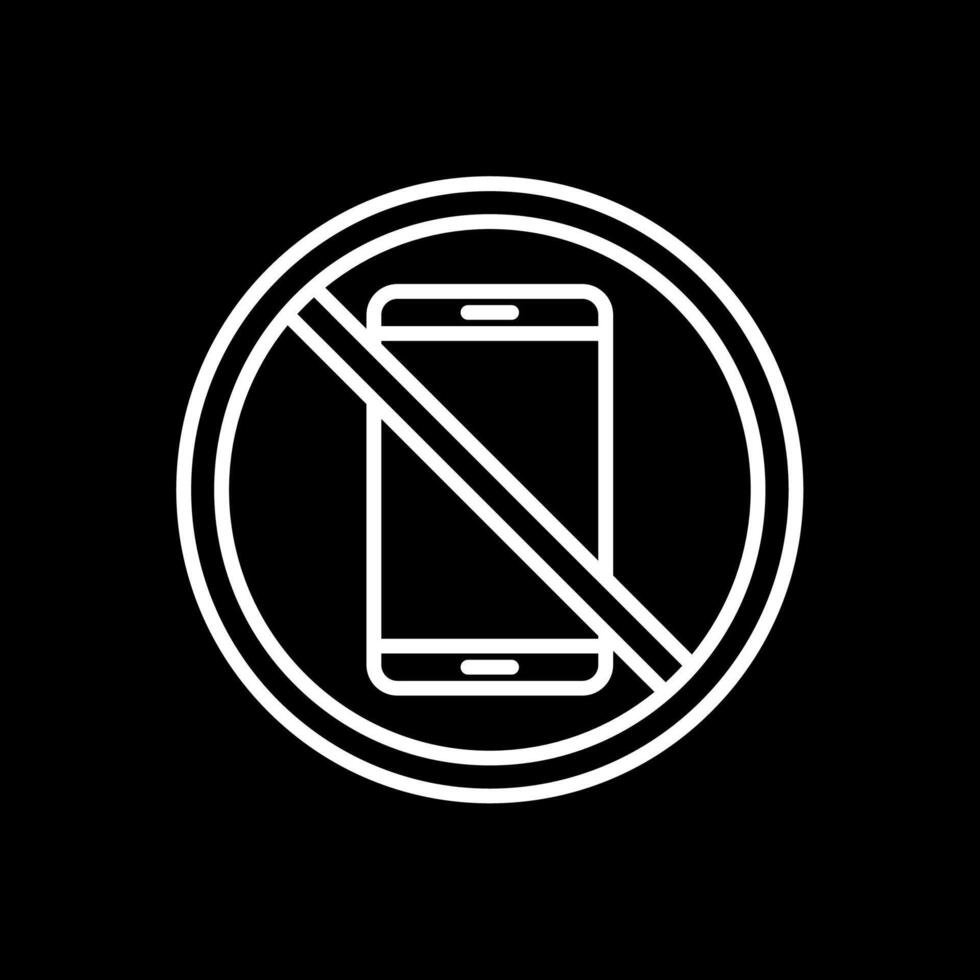Prohibited Sign Line Inverted Icon Design vector