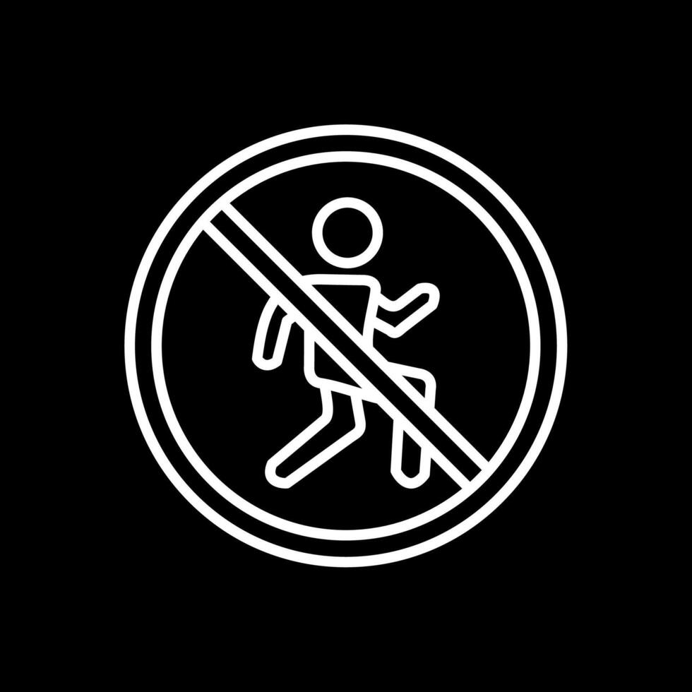 Prohibited Sign Line Inverted Icon Design vector