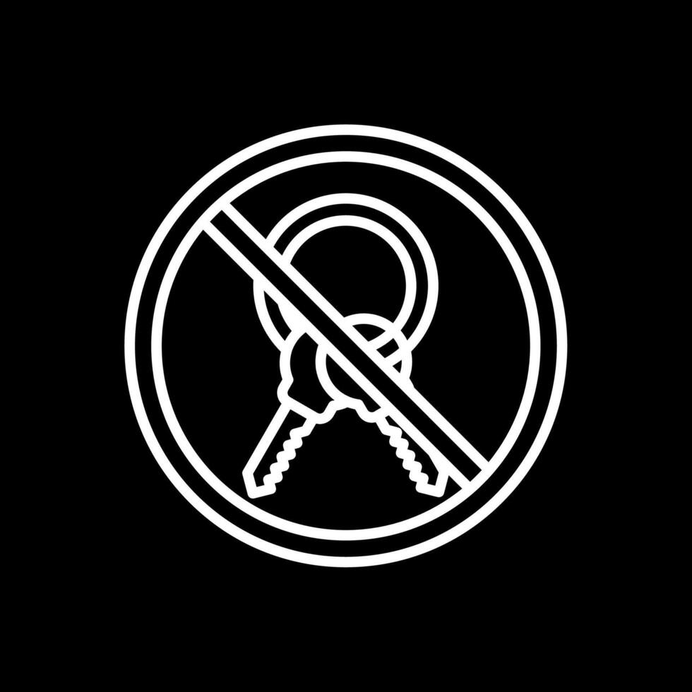 Prohibited Sign Line Inverted Icon Design vector