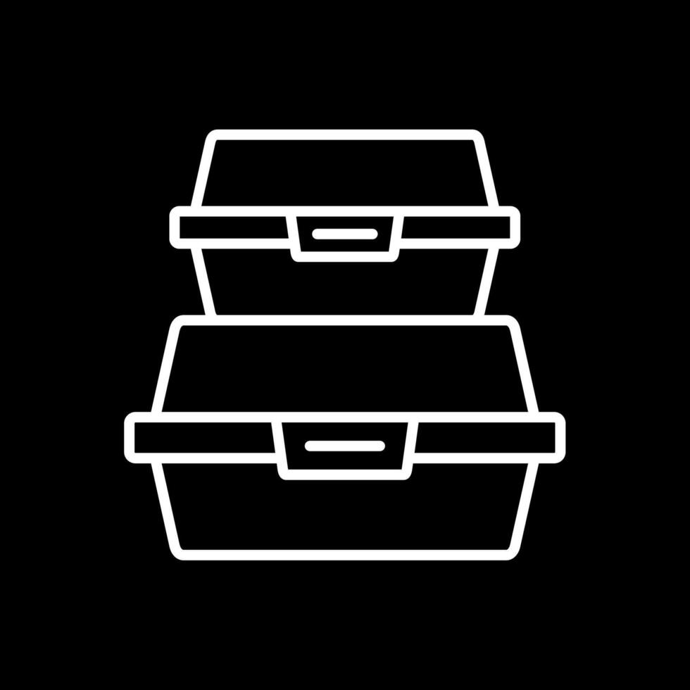 Food Container Line Inverted Icon Design vector