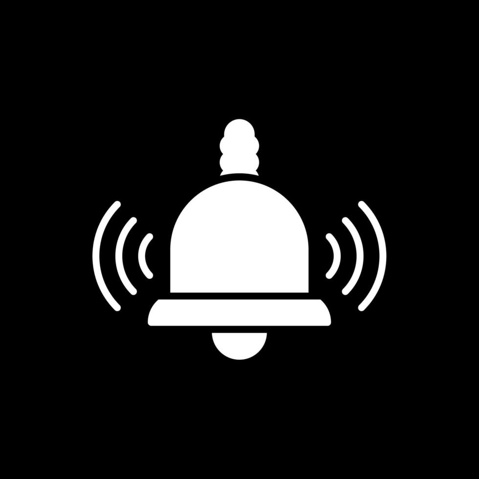 Bell Glyph Inverted Icon Design vector