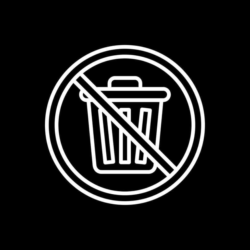 Prohibited Sign Line Inverted Icon Design vector