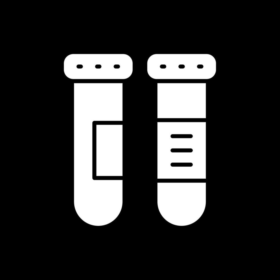 Test Tubes Glyph Inverted Icon Design vector