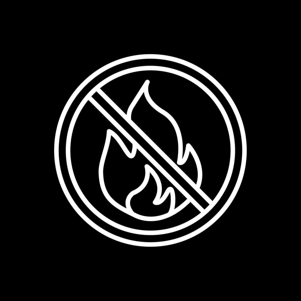 Prohibited Sign Line Inverted Icon Design vector