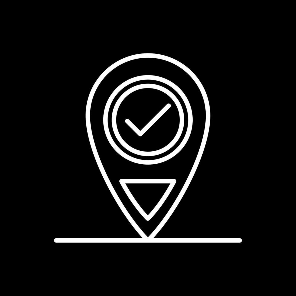 Location Line Inverted Icon Design vector