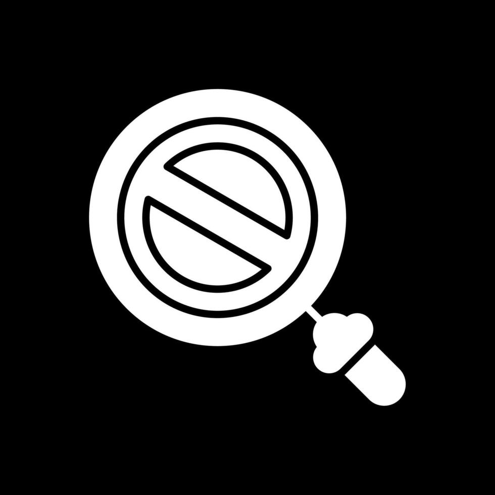 Prohibited Glyph Inverted Icon Design vector