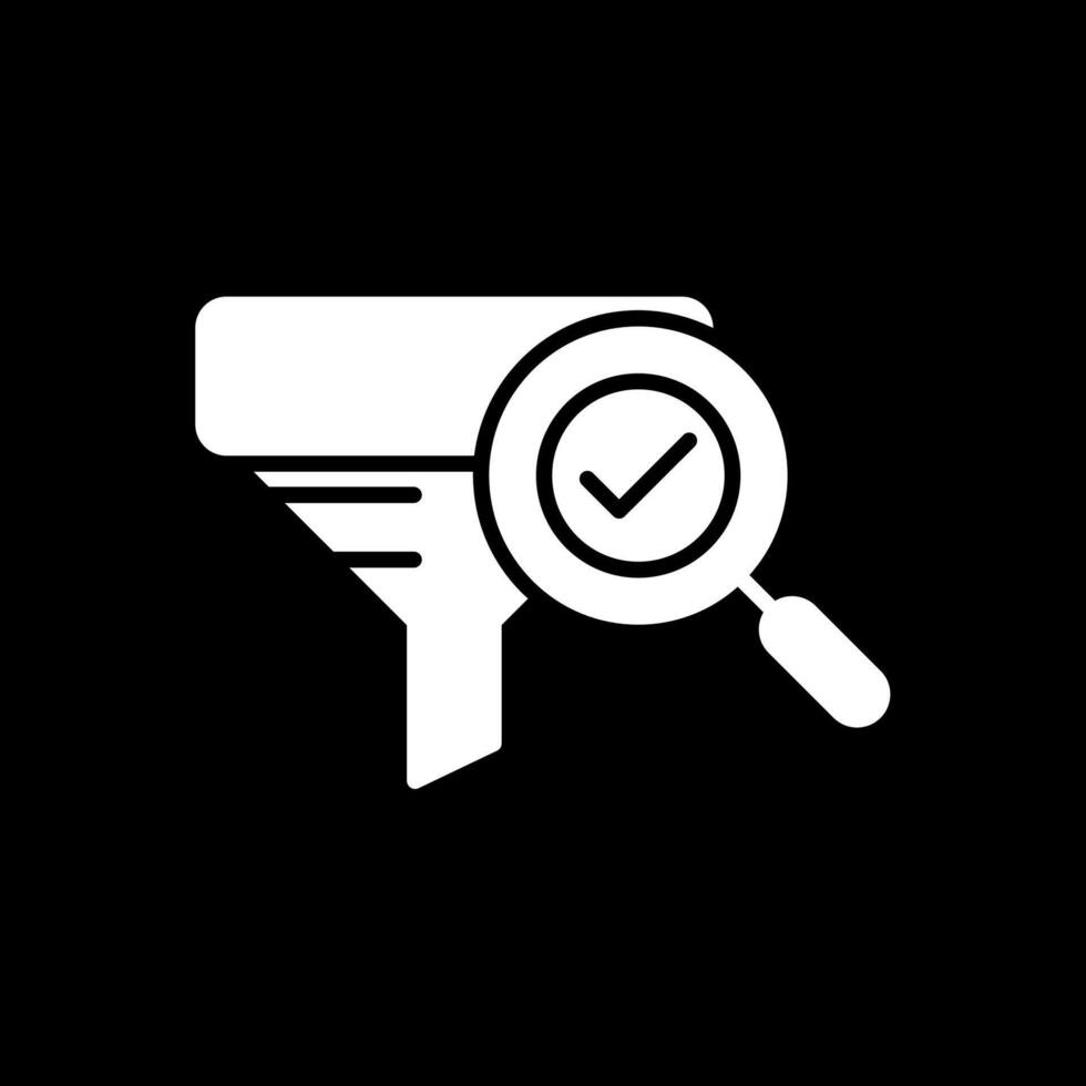 Funnel Glyph Inverted Icon Design vector