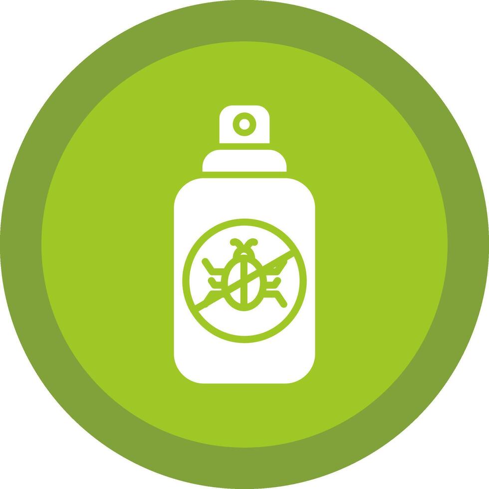 Insect Repellent Glyph Due Circle Icon Design vector