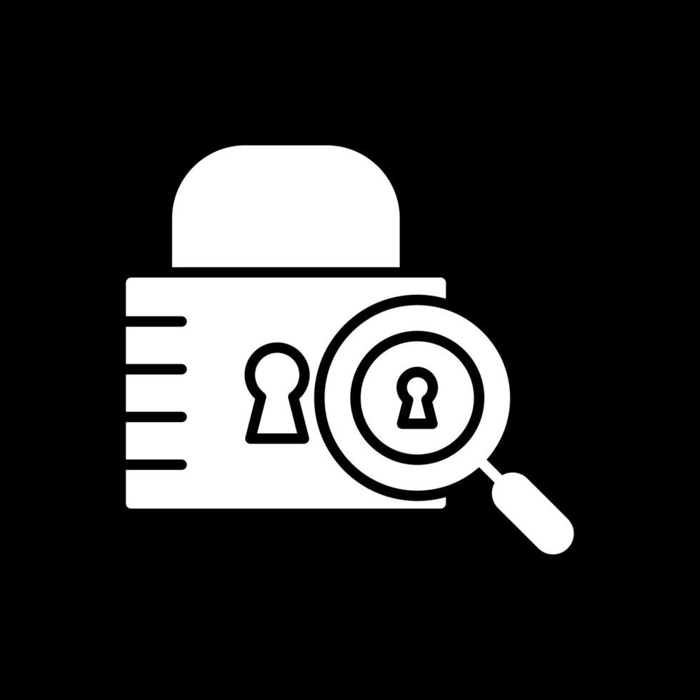 Keyhole Glyph Inverted Icon Design vector