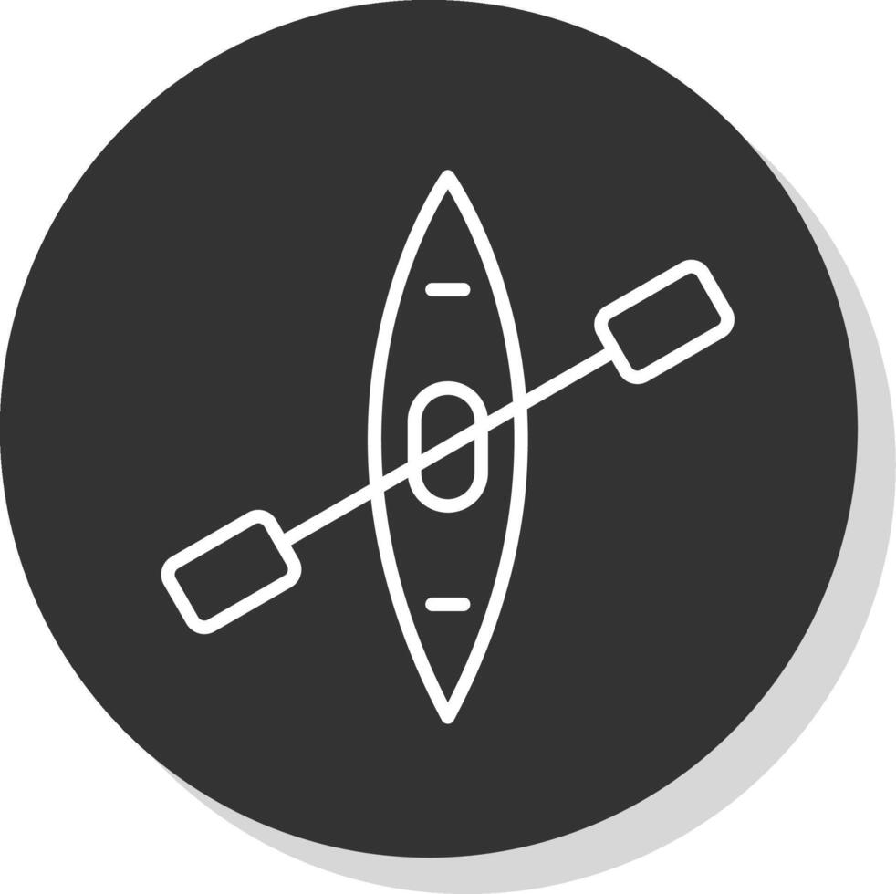 Canoe Glyph Due Circle Icon Design vector