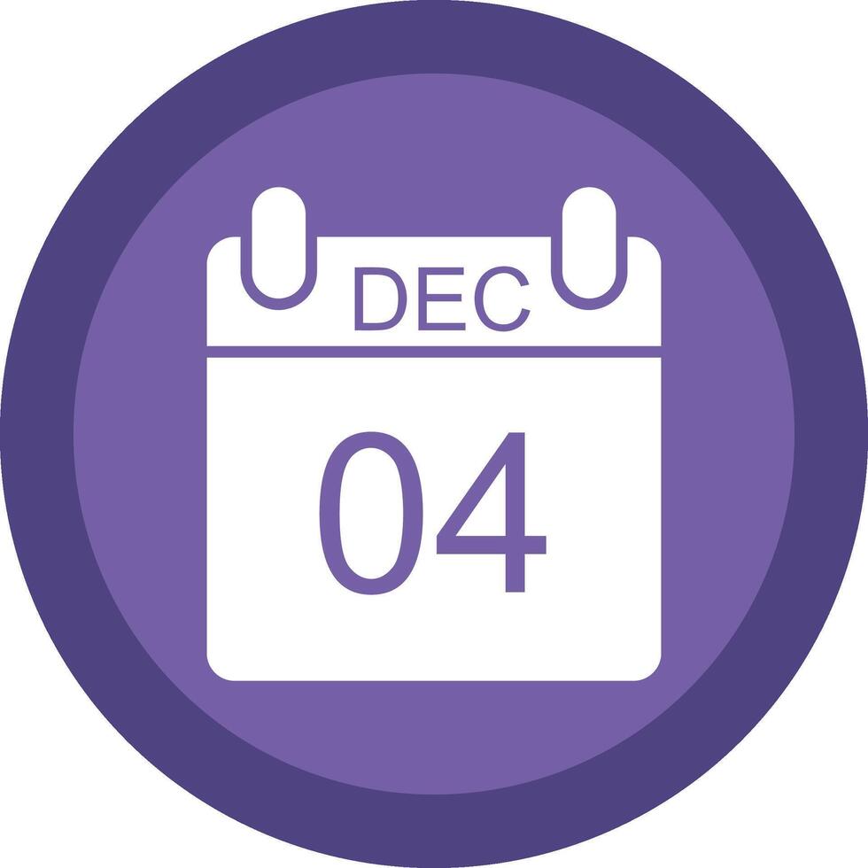 December Glyph Due Circle Icon Design vector