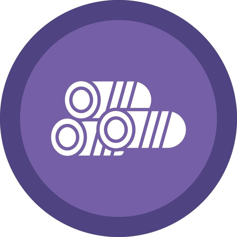 Logs Glyph Due Circle Icon Design vector