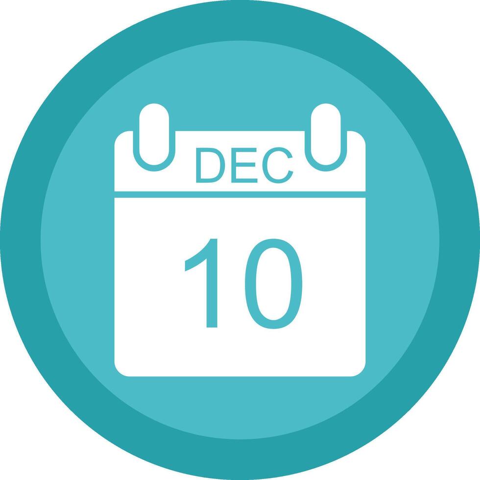 December Glyph Due Circle Icon Design vector
