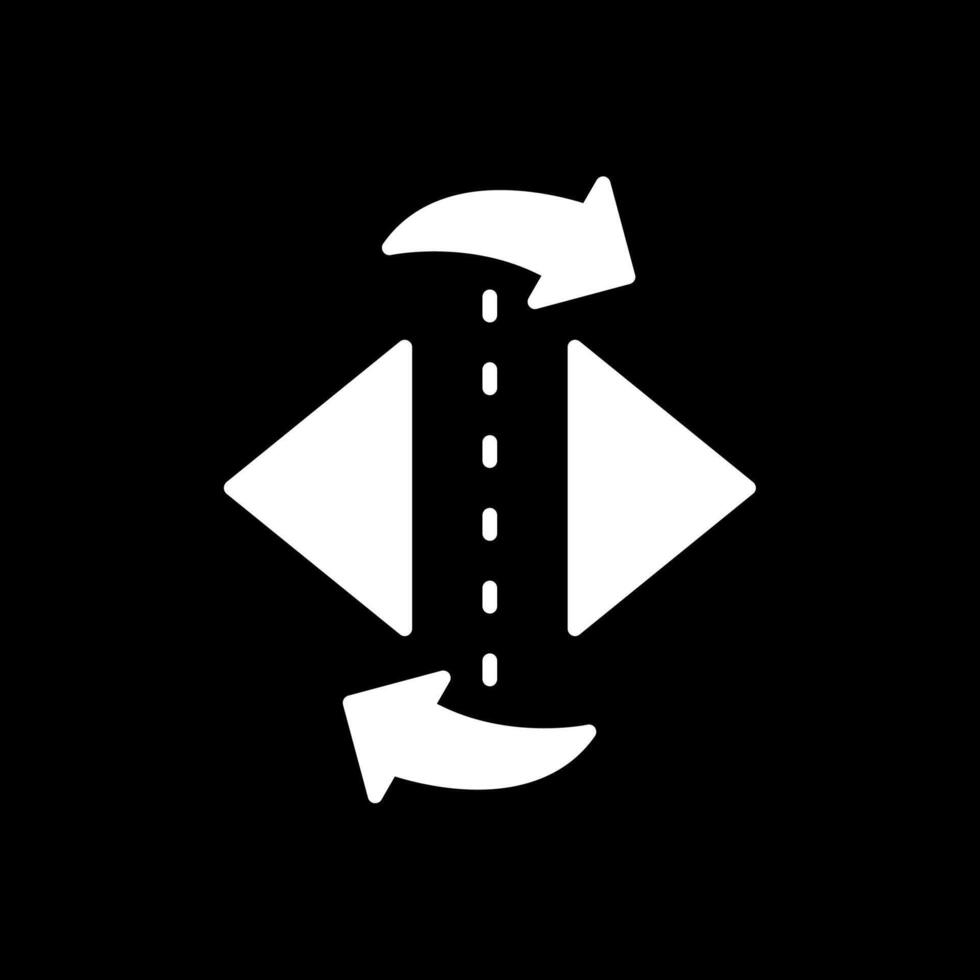 Reflect Glyph Inverted Icon Design vector