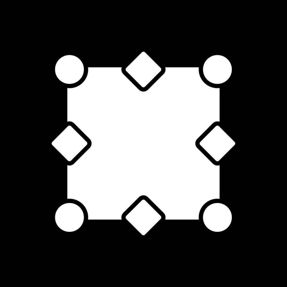 Nodes Glyph Inverted Icon Design vector