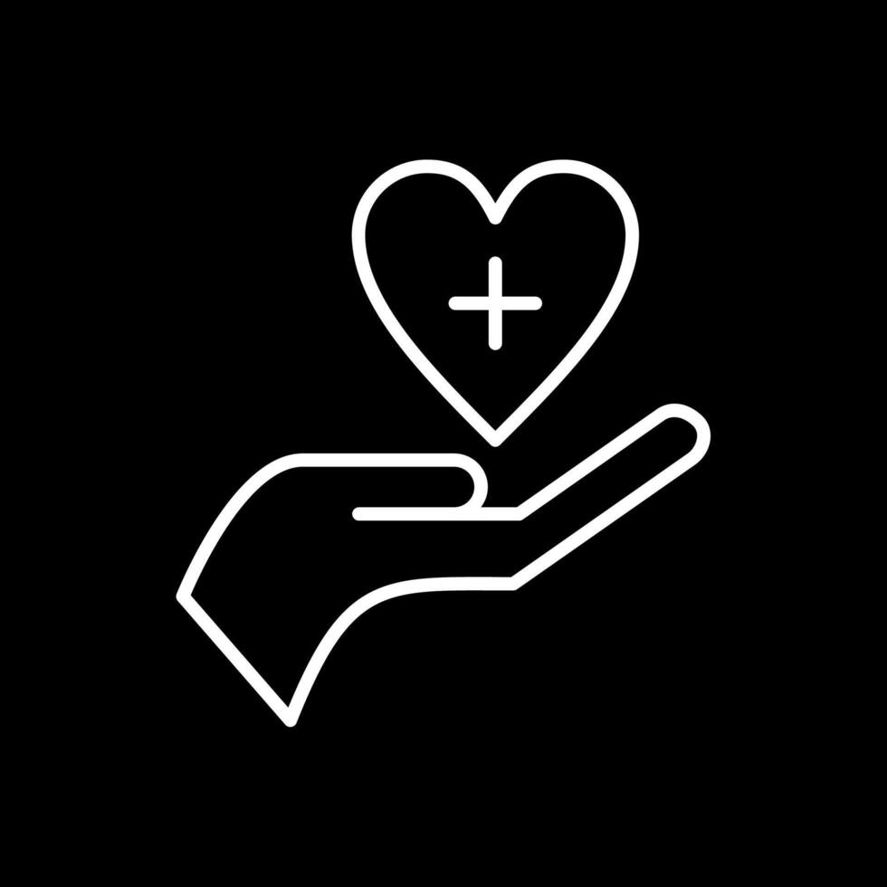 Health Care Line Inverted Icon Design vector