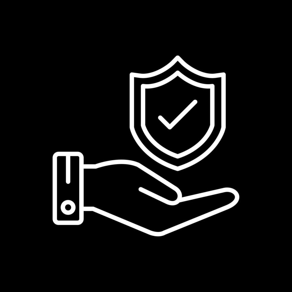 Hand Claim Line Inverted Icon Design vector