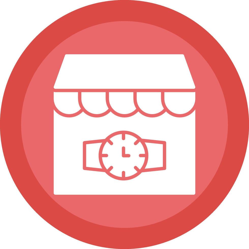 Watch Shop Glyph Due Circle Icon Design vector