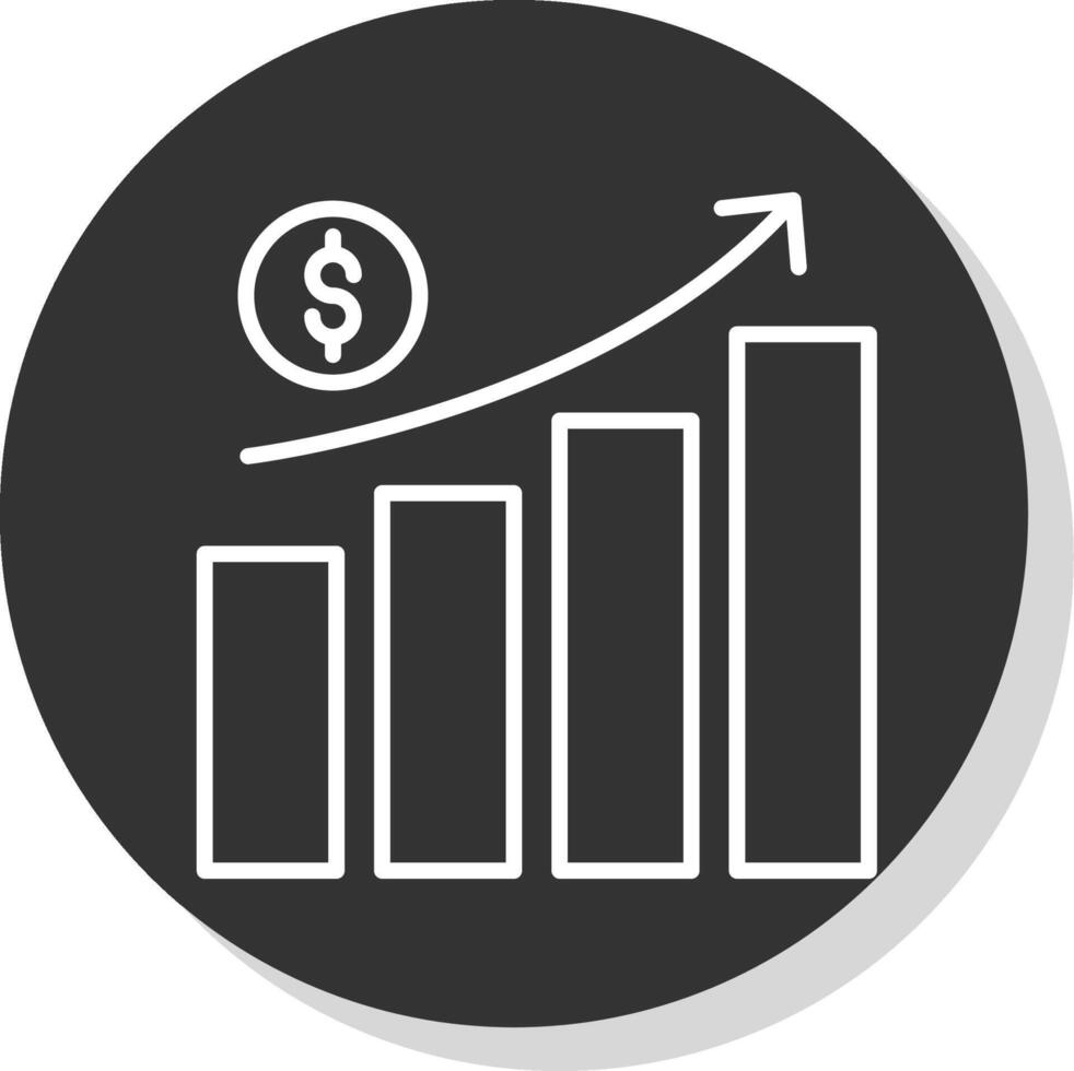 Money Growth Glyph Due Circle Icon Design vector