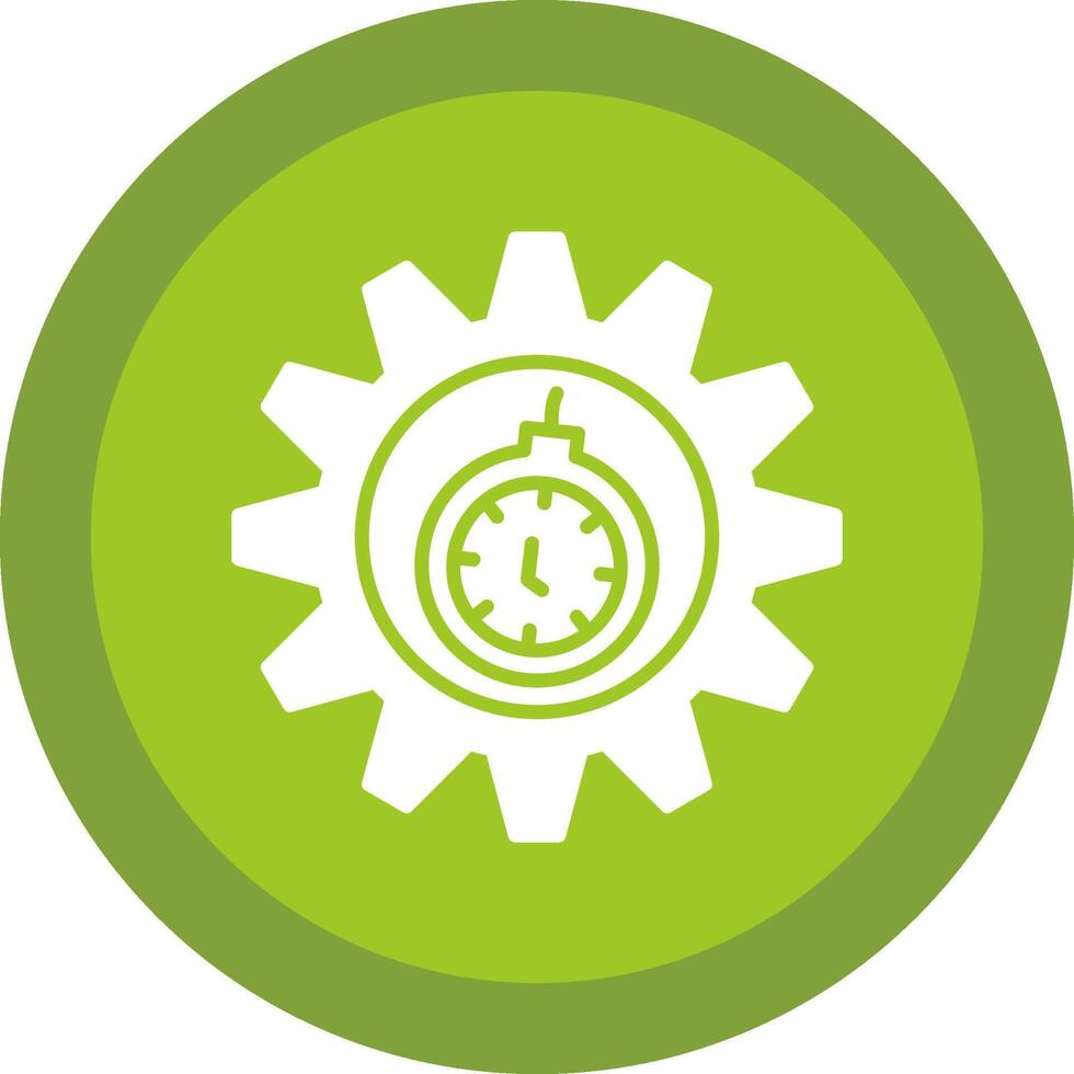 DeadLine Circle Multi Circle Glyph Due Circle Icon Design vector