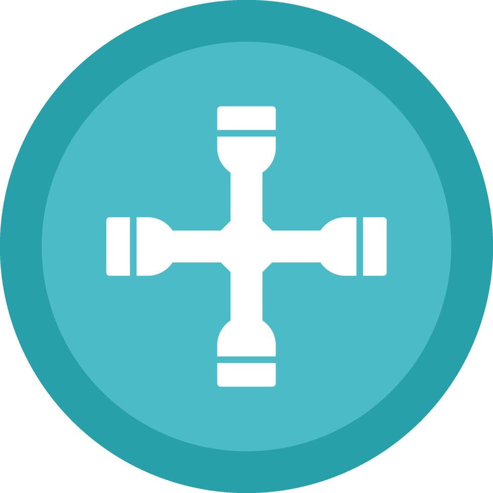 Wheel Brace Glyph Due Circle Icon Design vector