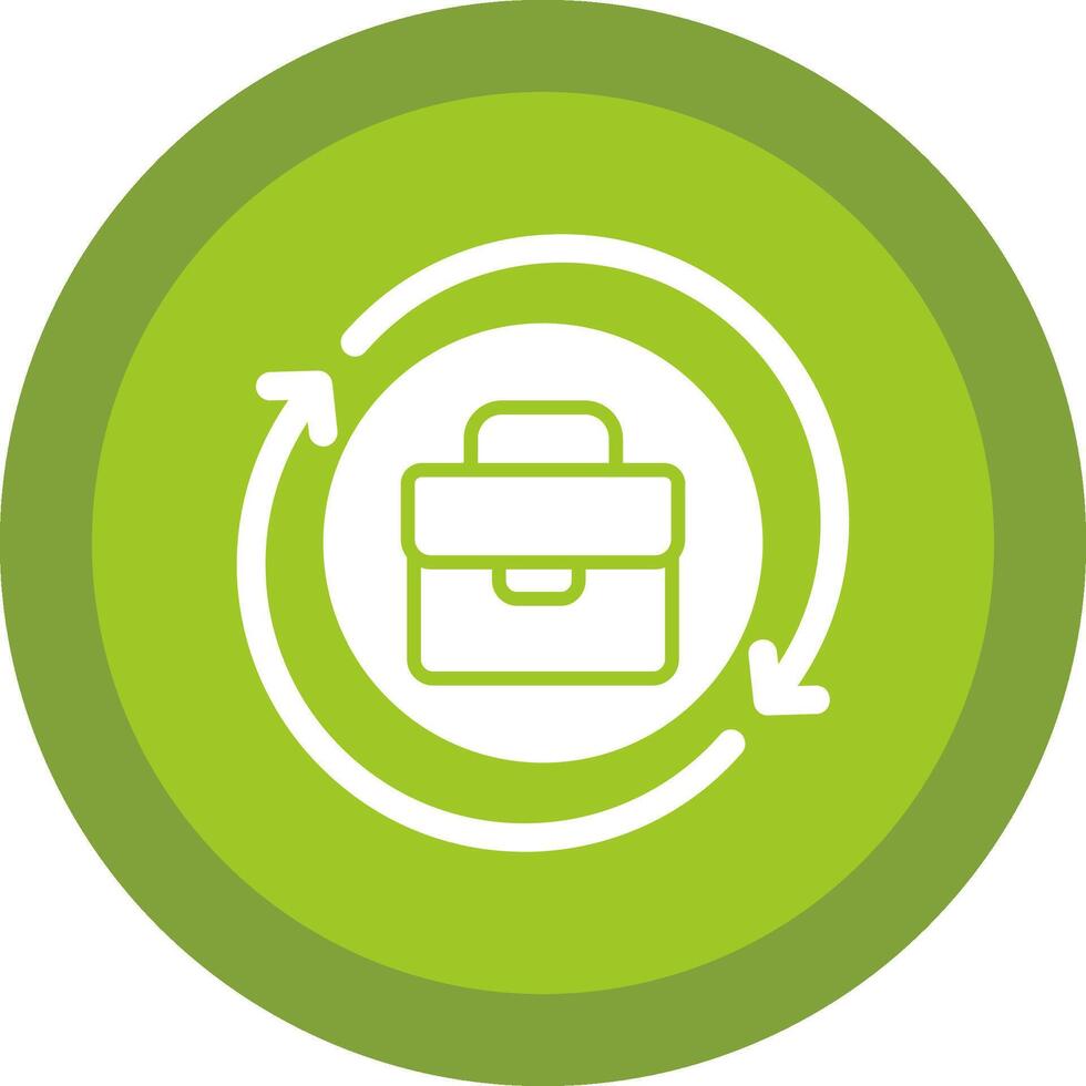 Process Glyph Due Circle Icon Design vector