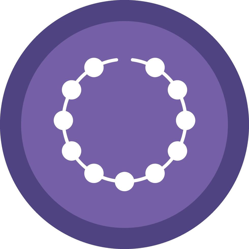 Bracelet Glyph Due Circle Icon Design vector
