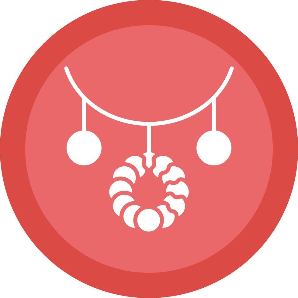 Necklace Glyph Due Circle Icon Design vector