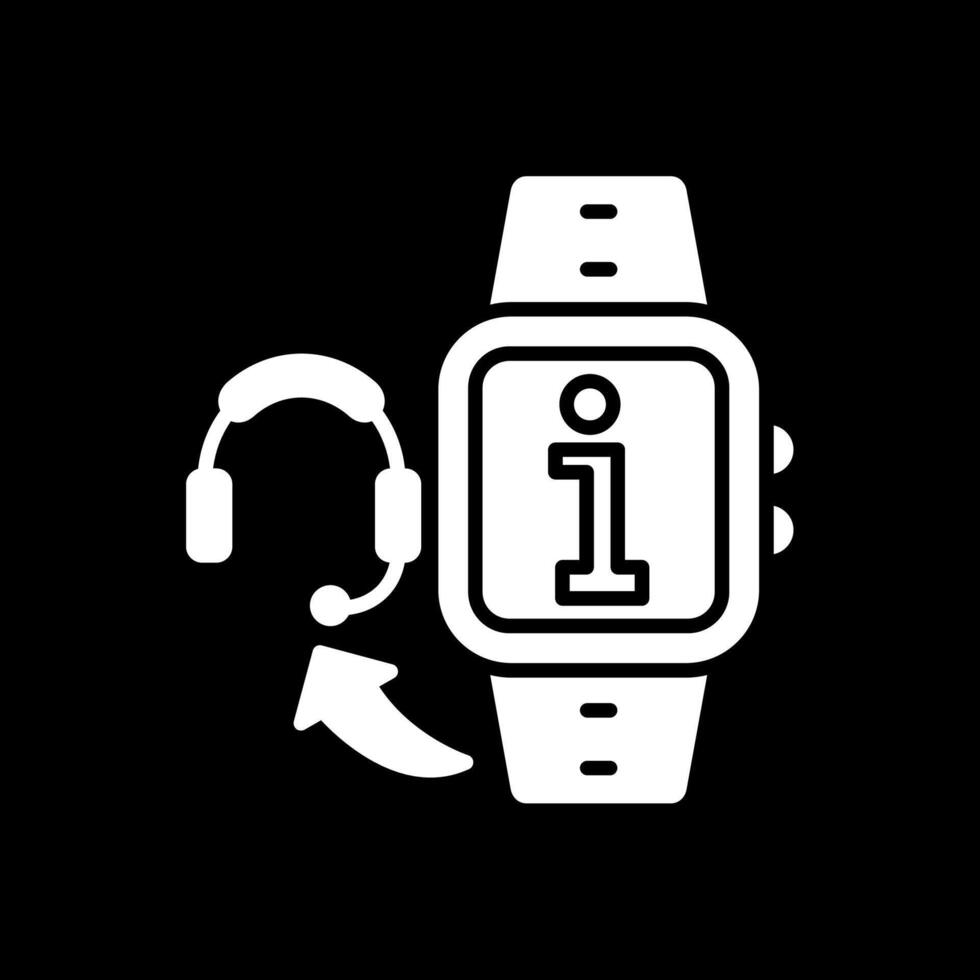 Music Glyph Inverted Icon Design vector