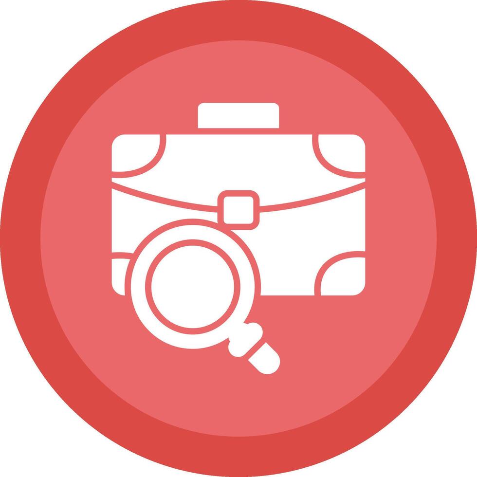 Briefcase Glyph Due Circle Icon Design vector