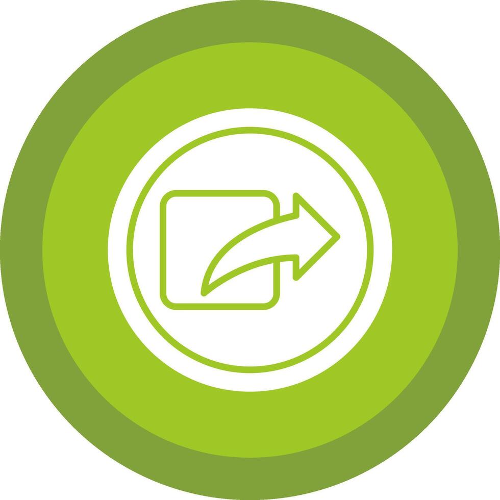Share Glyph Due Circle Icon Design vector