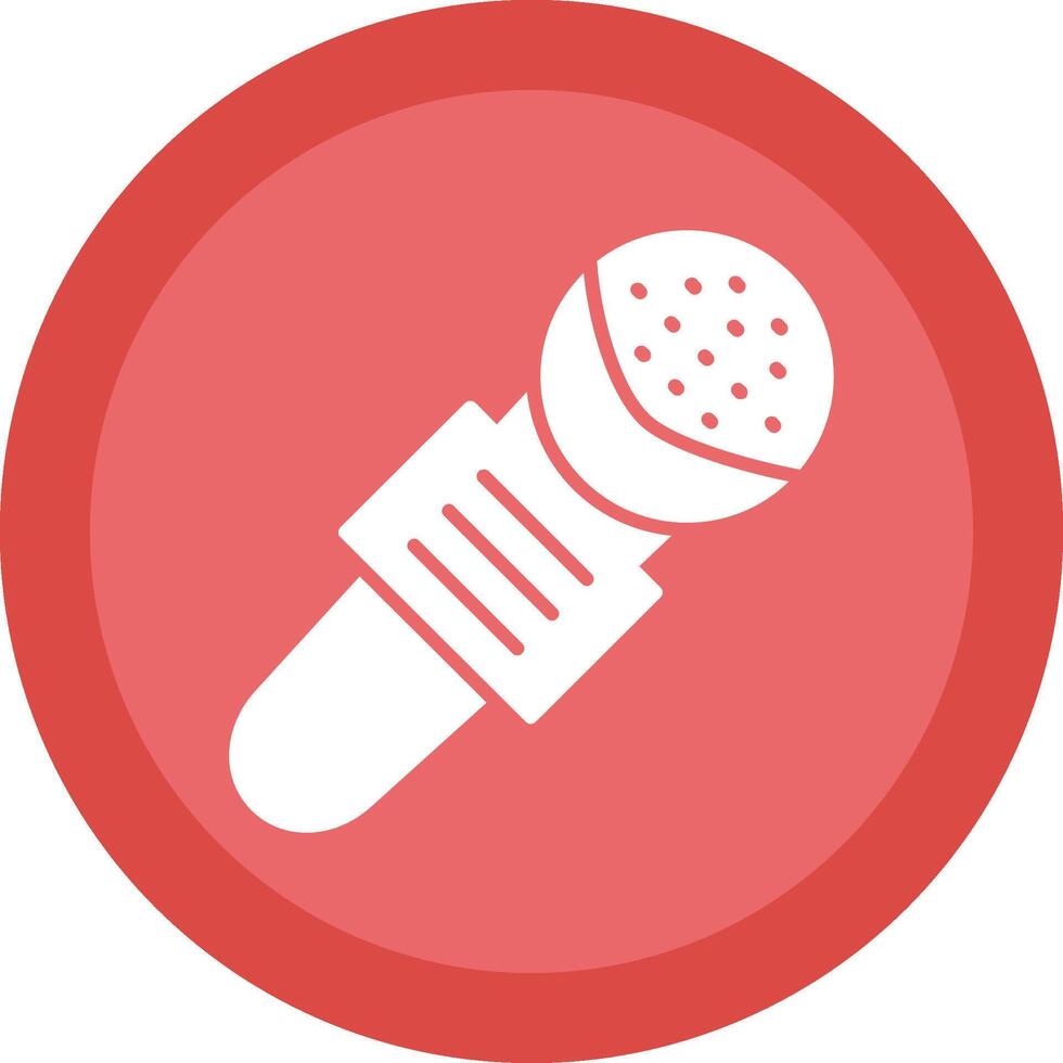 Mic Glyph Due Circle Icon Design vector