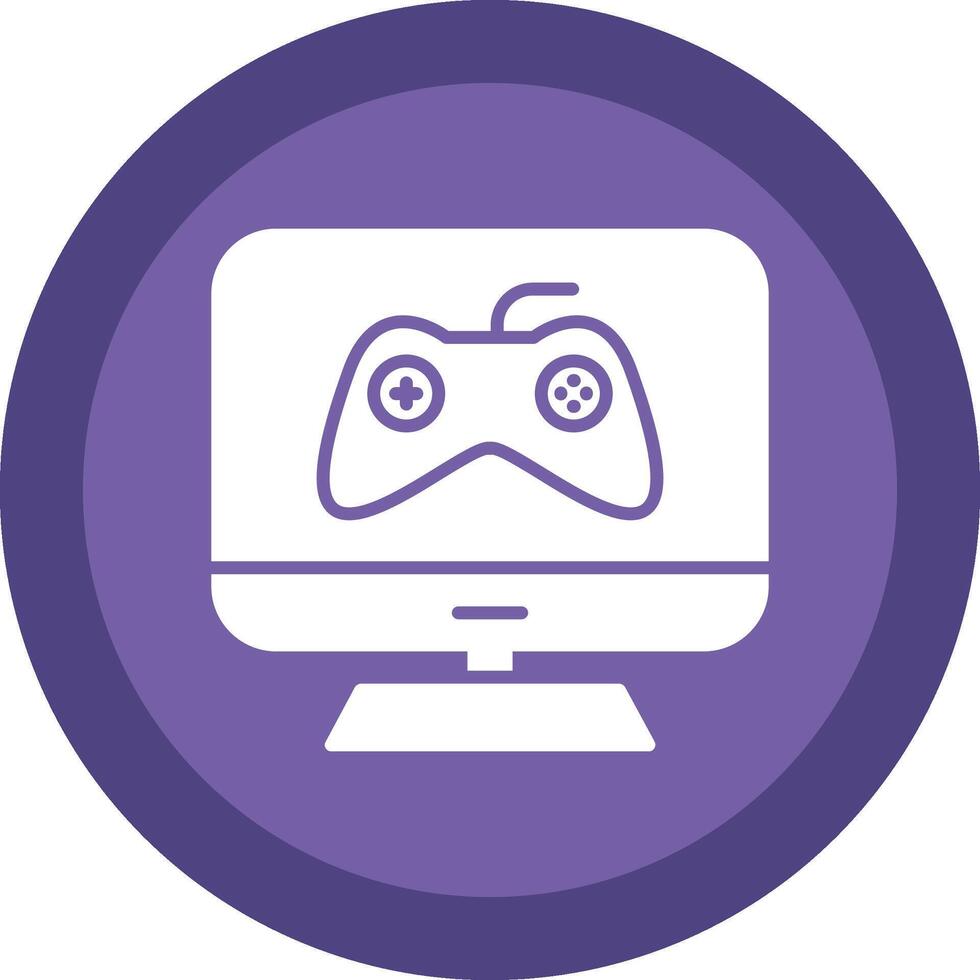 Screen Glyph Due Circle Icon Design vector