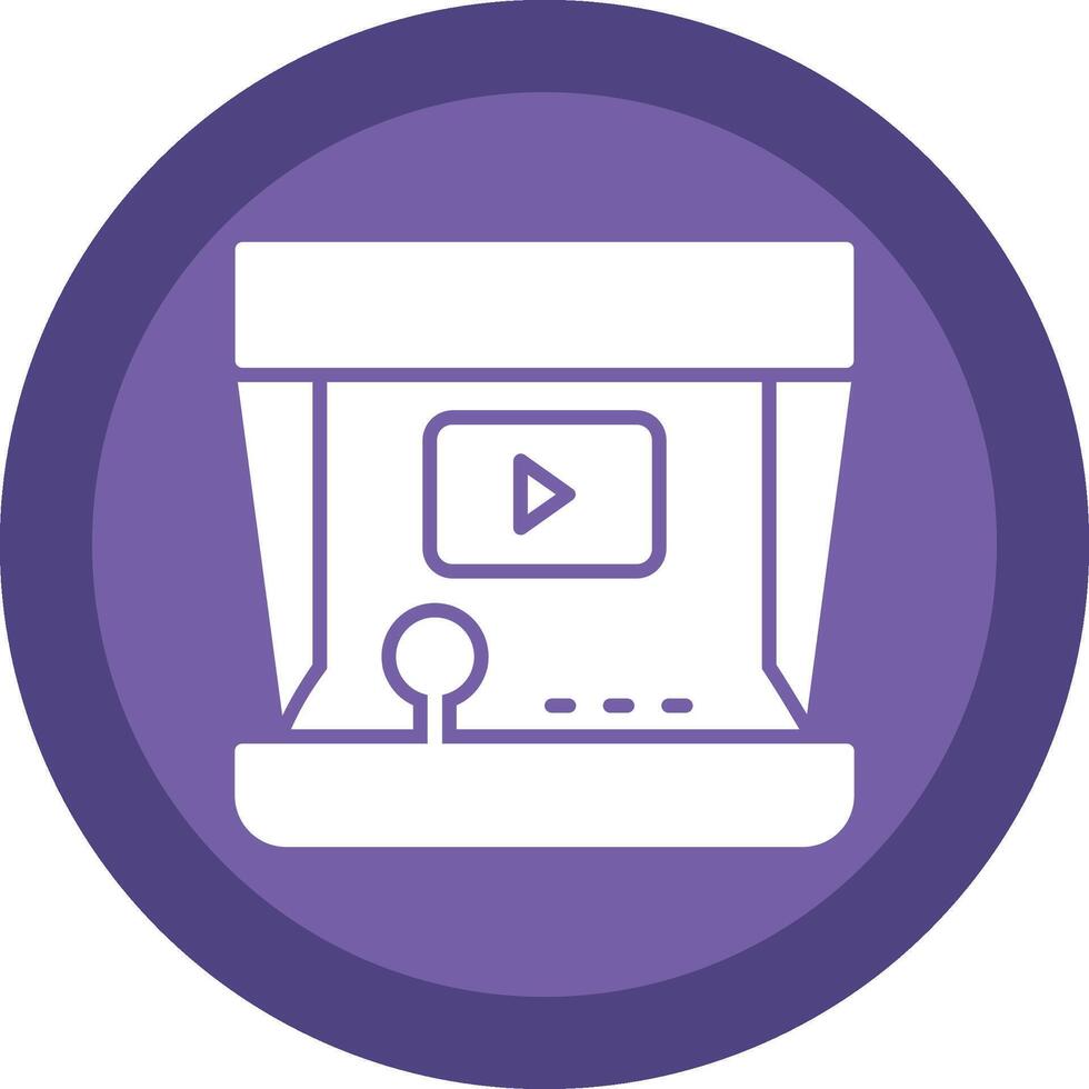 Arcade Glyph Due Circle Icon Design vector