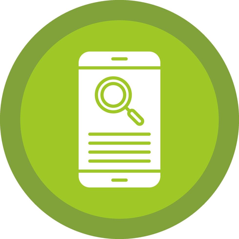 Smartphone Glyph Due Circle Icon Design vector