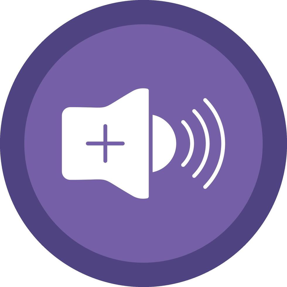 Volume Glyph Due Circle Icon Design vector