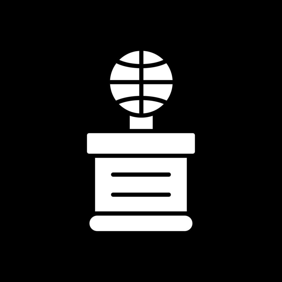 baloncesto glifo invertido icono diseño vector