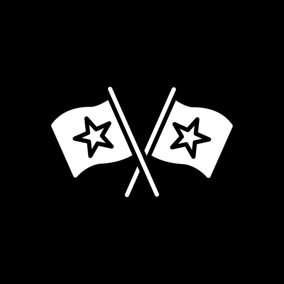 Flags Glyph Inverted Icon Design vector