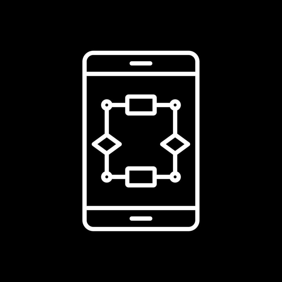 Algorithm Line Inverted Icon Design vector