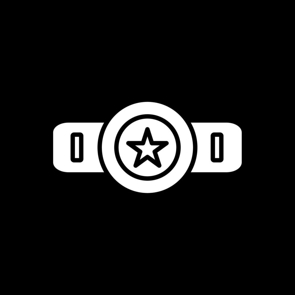 Belt Glyph Inverted Icon Design vector