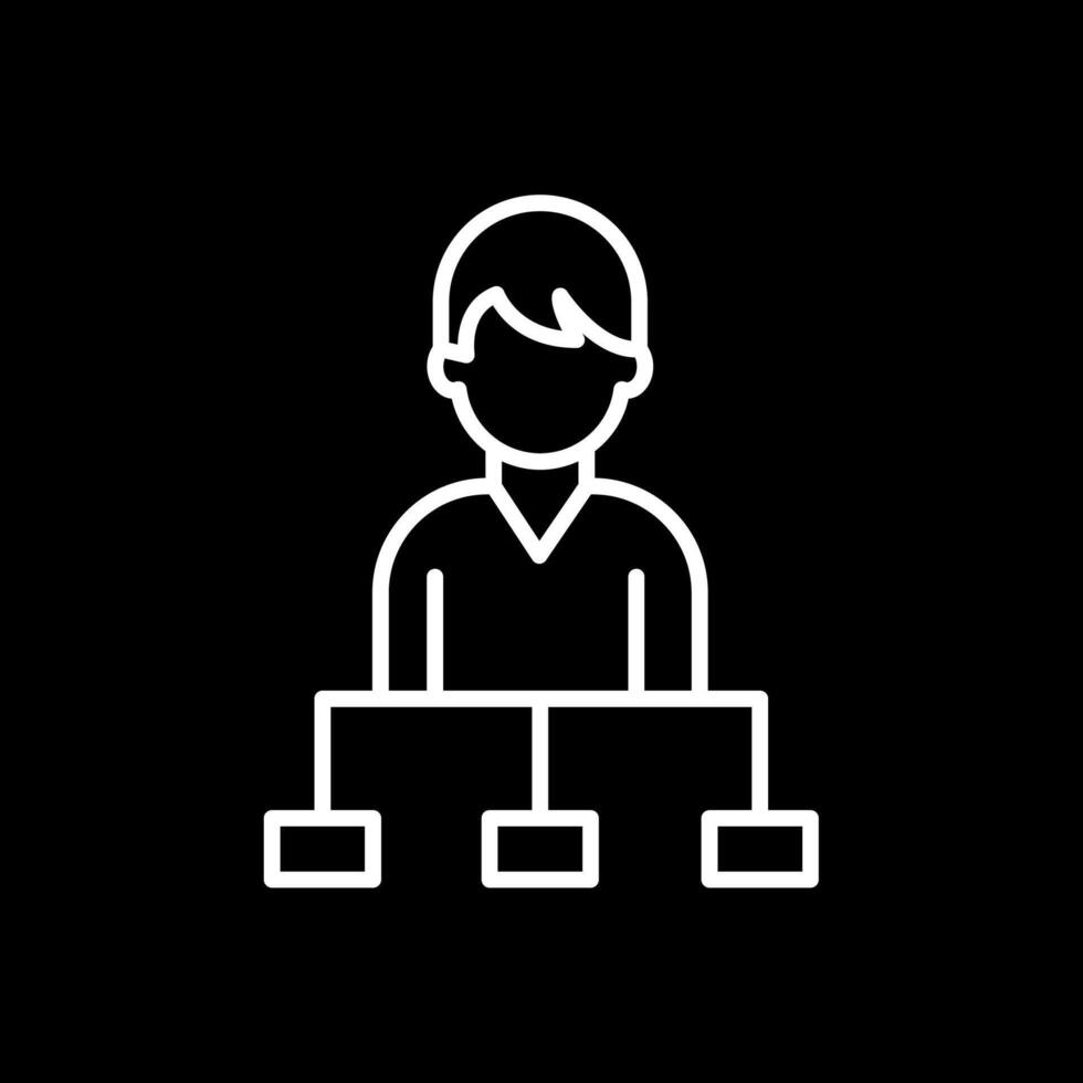 Hierarchy Line Inverted Icon Design vector