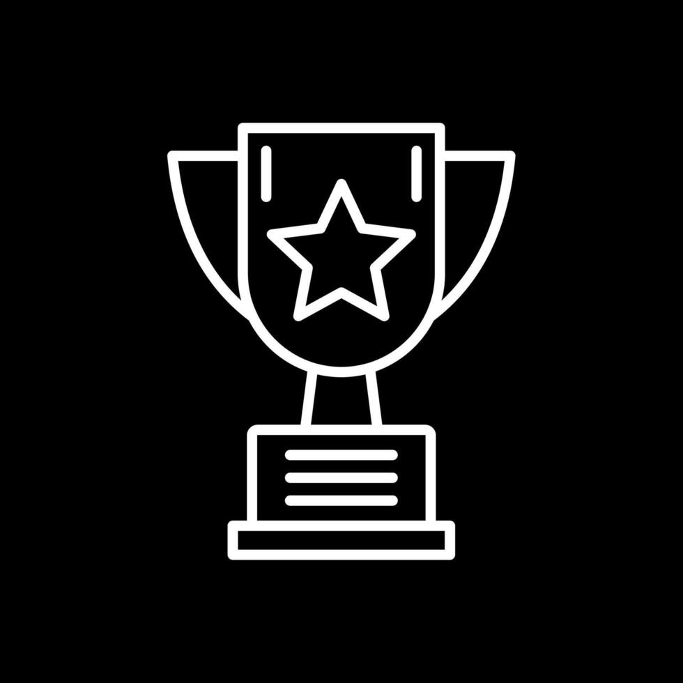 Trophy Line Inverted Icon Design vector