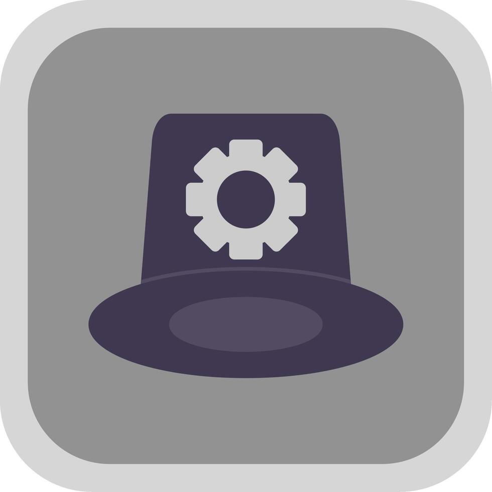 Whitehat Flat round corner Icon Design vector