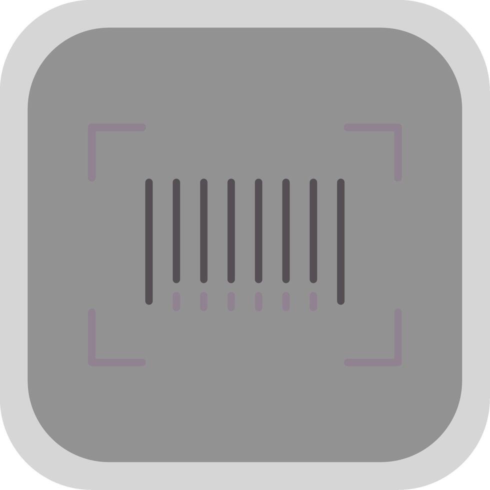 Bar Code Flat round corner Icon Design vector