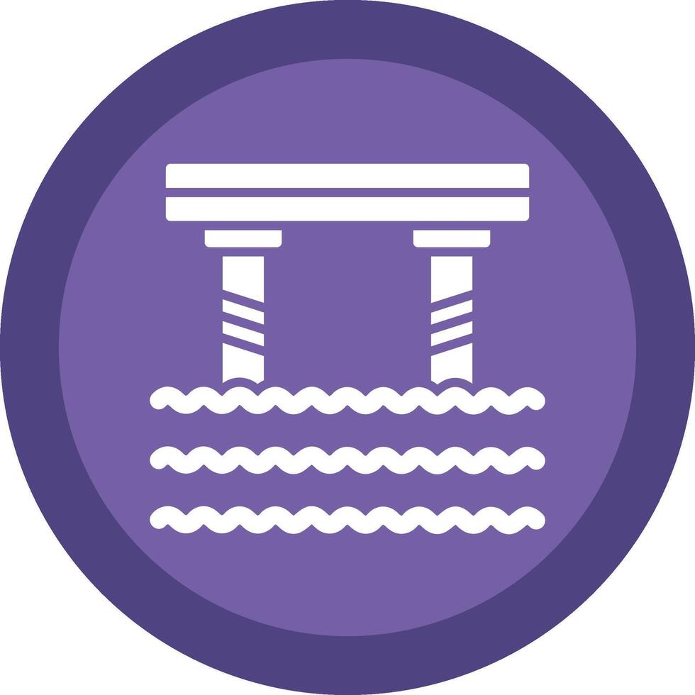 Bridge Glyph Due Circle Icon Design vector
