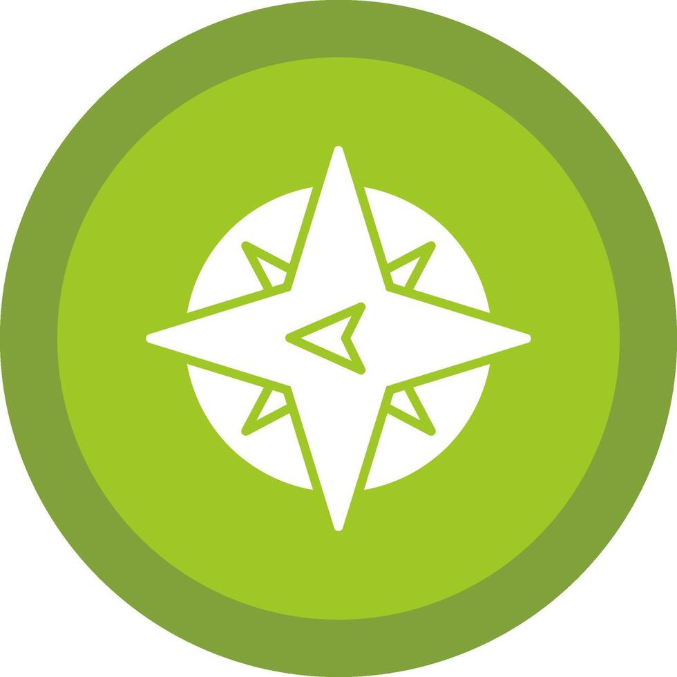 West Glyph Due Circle Icon Design vector