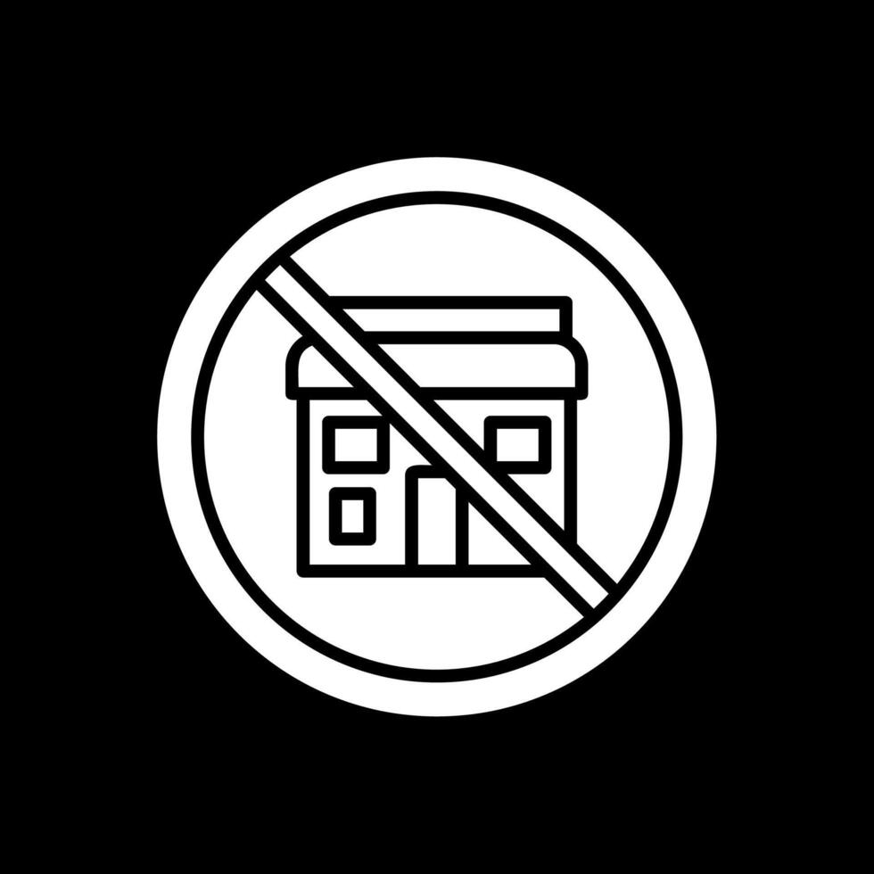 Prohibited Sign Glyph Inverted Icon Design vector