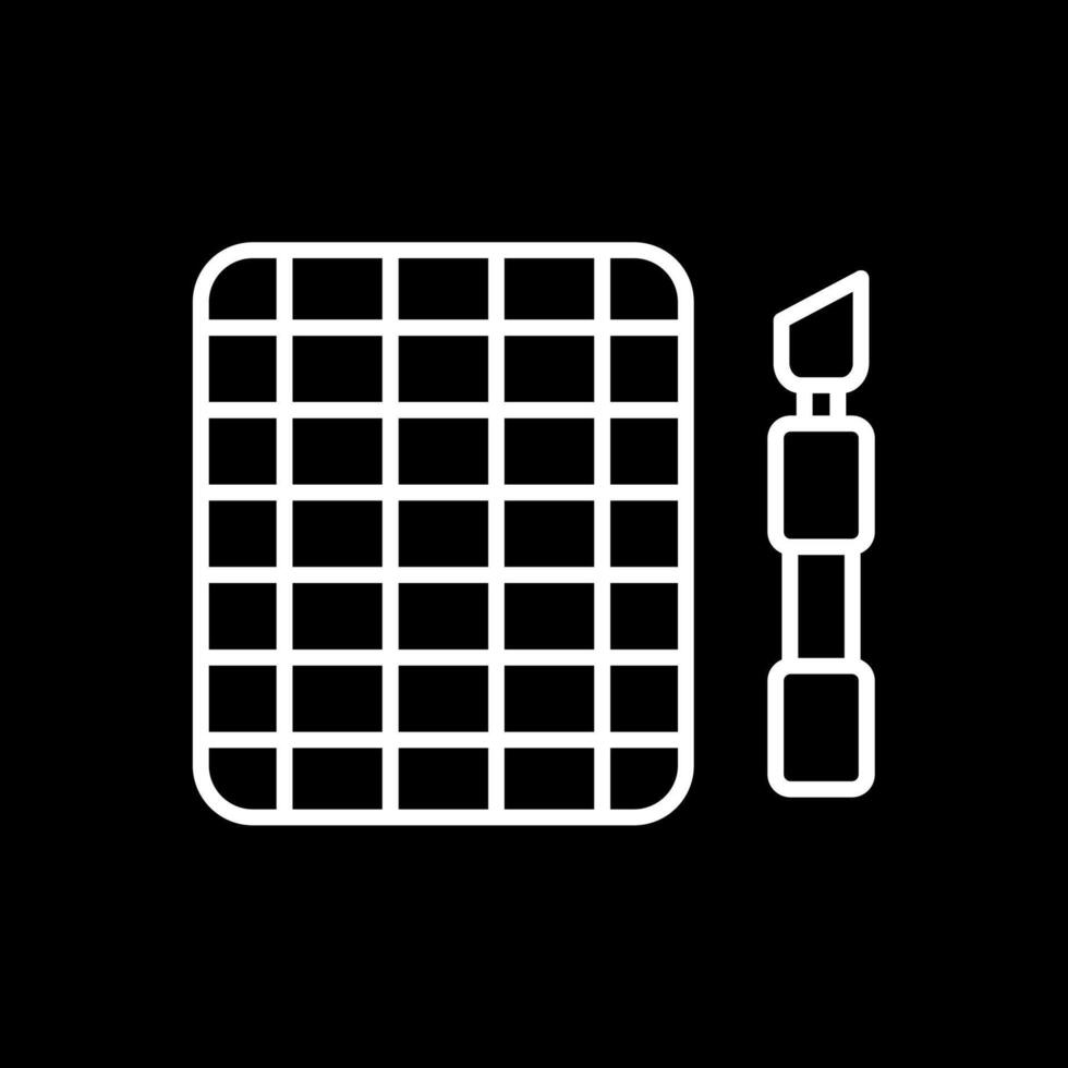 Cutting Mat Line Inverted Icon Design vector